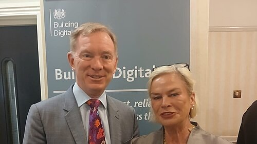 Rachel Gilmour with Minister Chris Bryant 