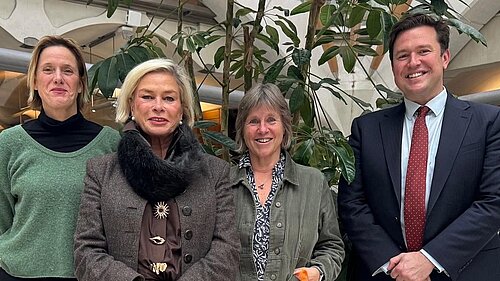 Rachel Gilmour MP with The Filo Project campaigning for a cut in VAT for dementia care community interest companies providing dementia care