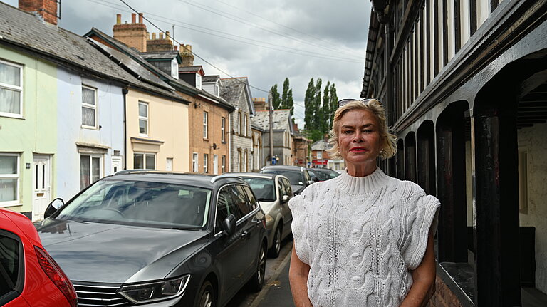 Rachel Gilmour MP in rural street