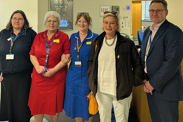 Rachel Gilmour MP and NHS workers at Minehead Hospital