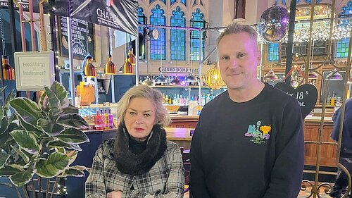 Rachel with Steve at The Chapel