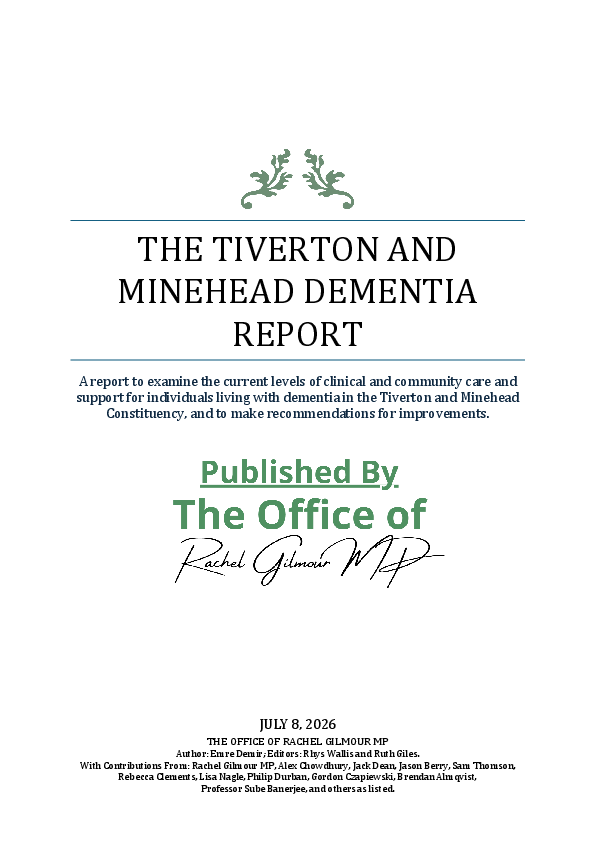 The Tiverton and Minehead Dementia Report